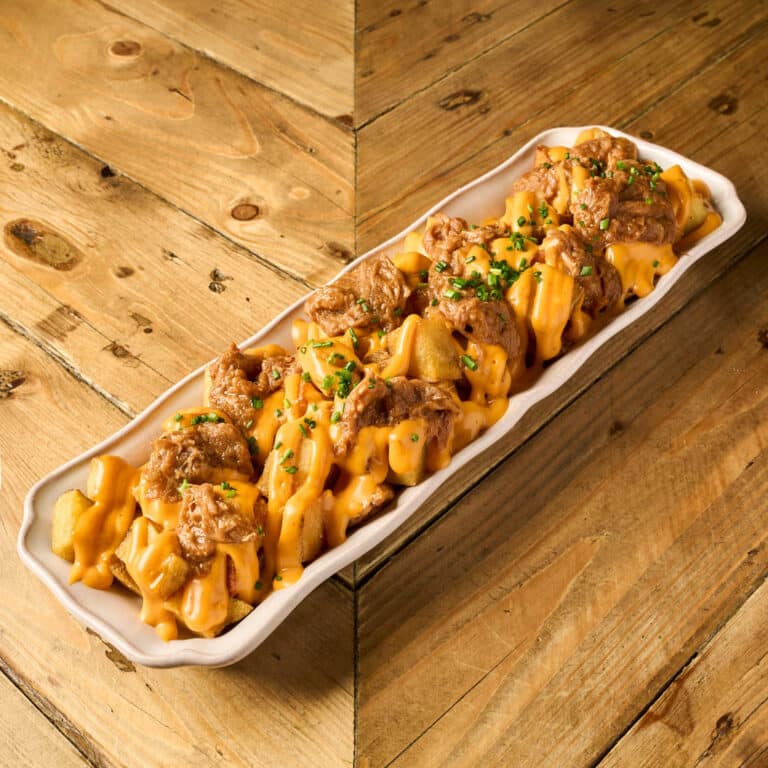 Circo Pulled Fries - patatas fritas caseras con pulled pork y salsa smoke cheddar